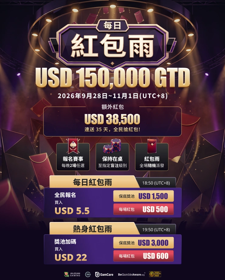 每日紅包雨|USD 150,000 GTD